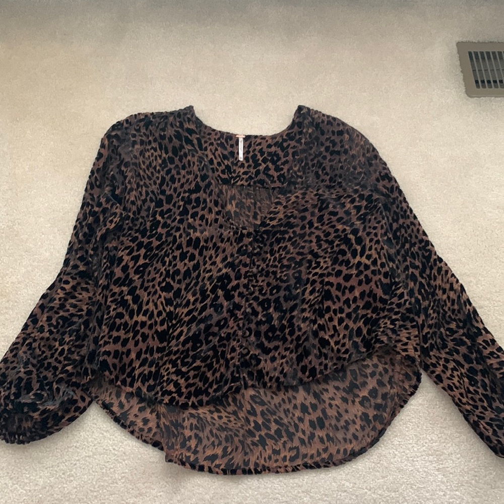 Free People Cheetah Print Top